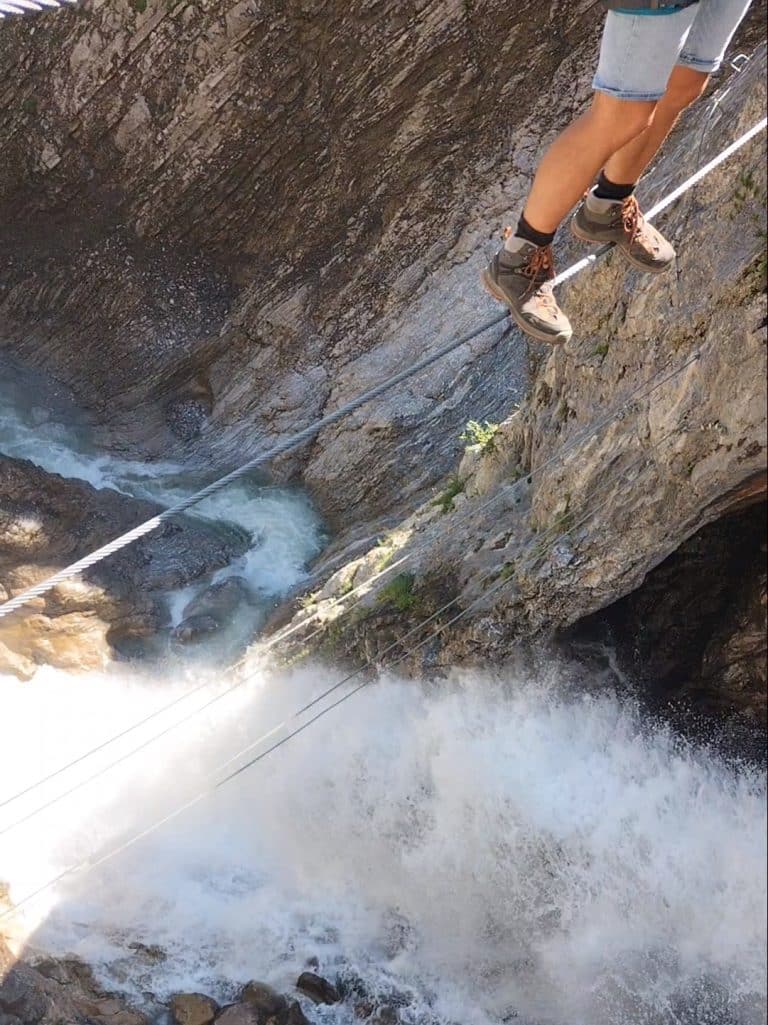 Simmswasserfall klettersteig waterval