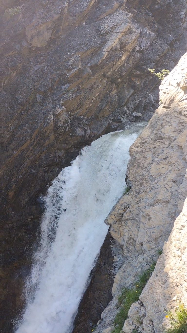 Simmsswasserfall klettersteig van bovenaf