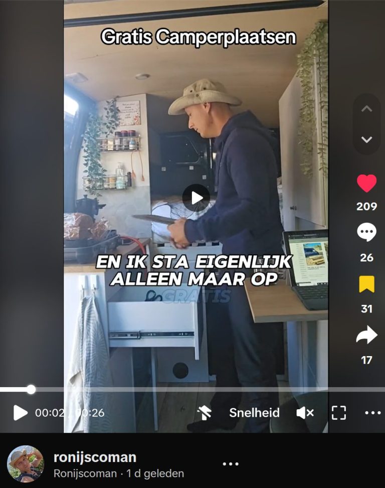 Gratis Camperplaatsen video