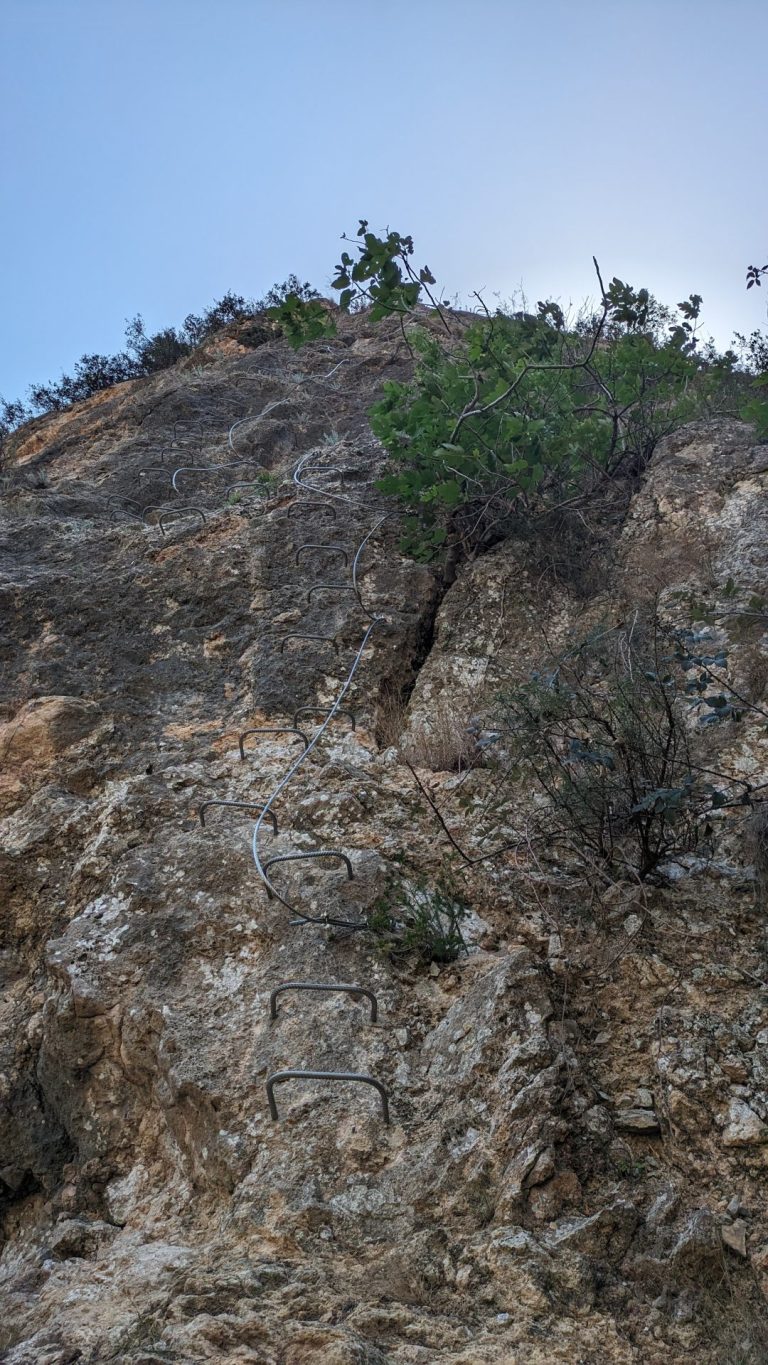 Via Ferrata La Piqueta climbing wall