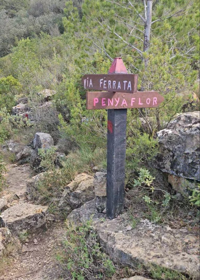 PenyaFlor Via Ferrata Sign