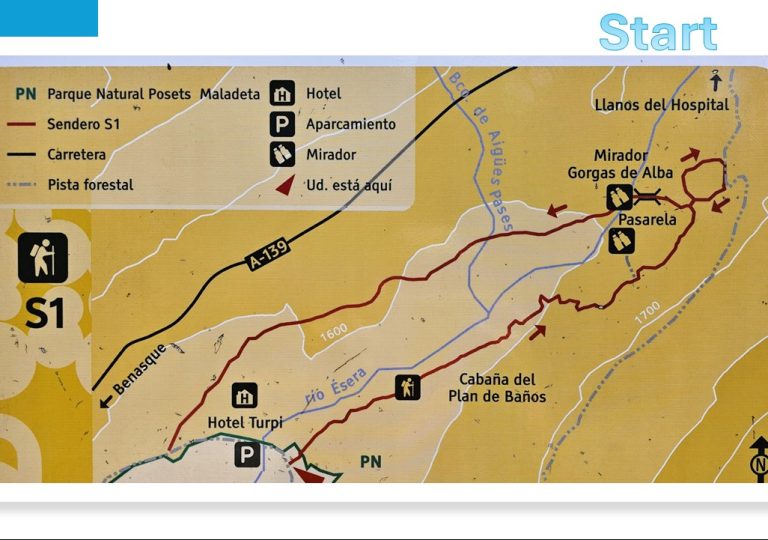 Gorgas de Alba route map