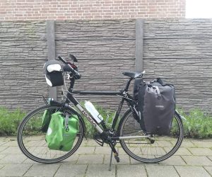 Klaar voor vertrek met de fiets