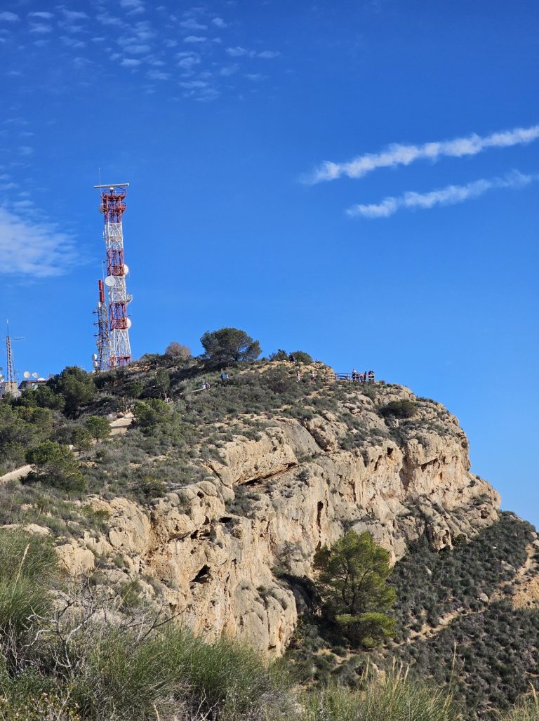 Zendmast aan de top